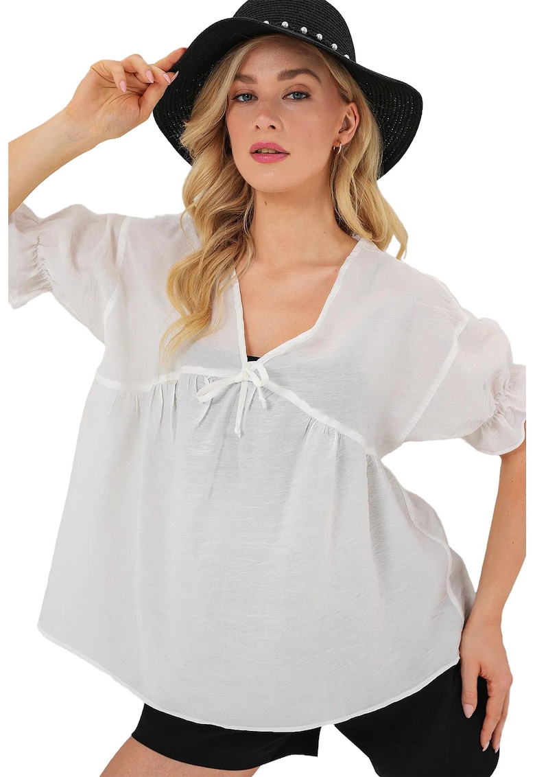 Bluza dama - HiCCUP - Viscoza/Nylon - Alb