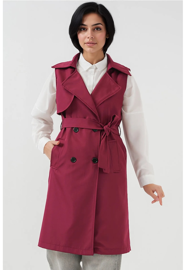 Vesta midi dama  poliester - rosu