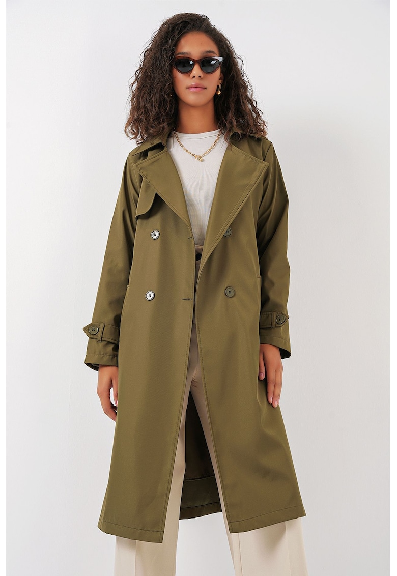 Palton dama HiCCUP trench captusit - Kaki