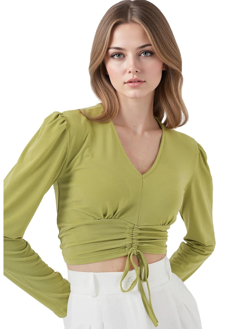 Bluza scurt dama - HiCCUP - Poliester/Elastan - Verde