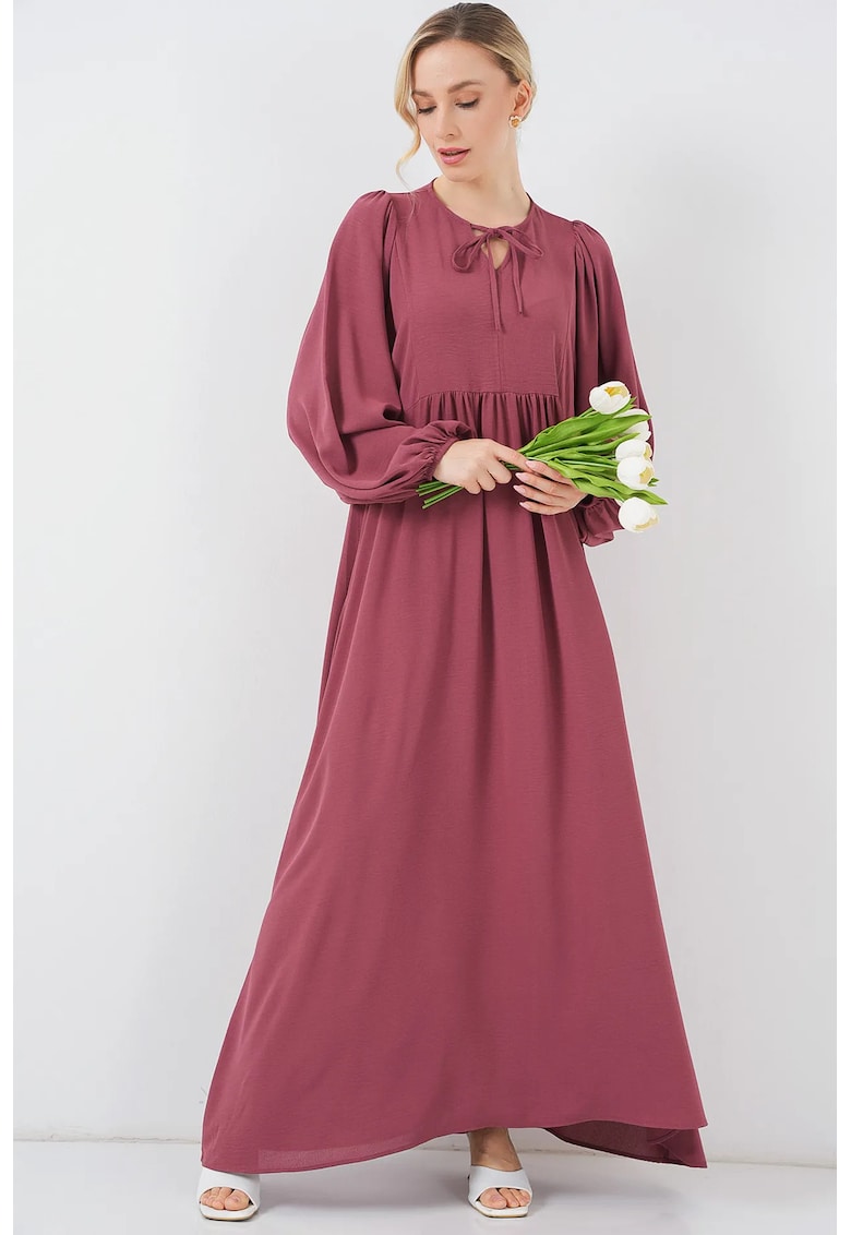 Rochie maxi lejera dama -  poliester/elastan - visiniu