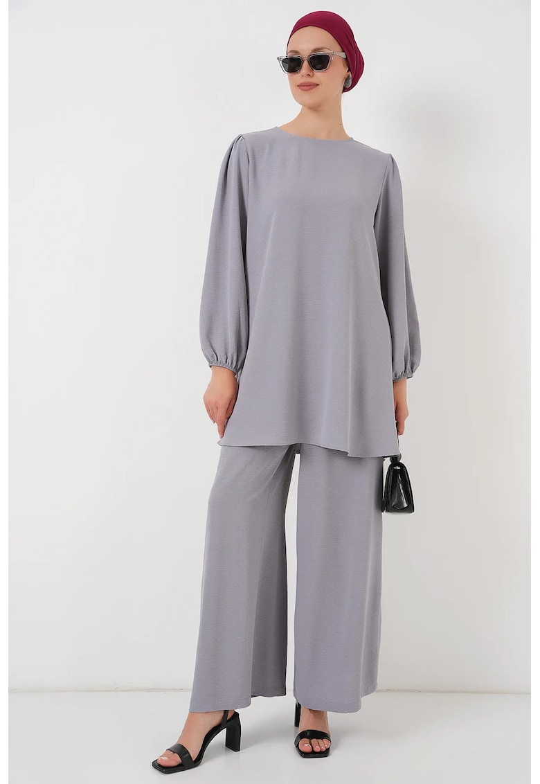 Set tunica si pantaloni dama - HiCCUP - poliester/elastan - gri