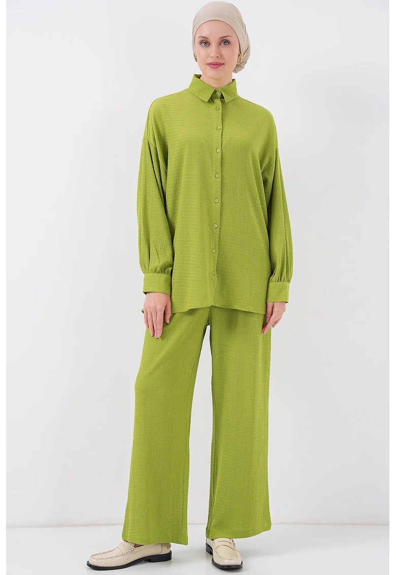 Compleu dama - HiCCUP - doua piese - verde - poliester
