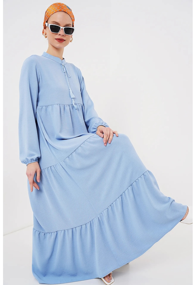 Rochie maxi dama HiCCUP - poliester/lycra - albastru