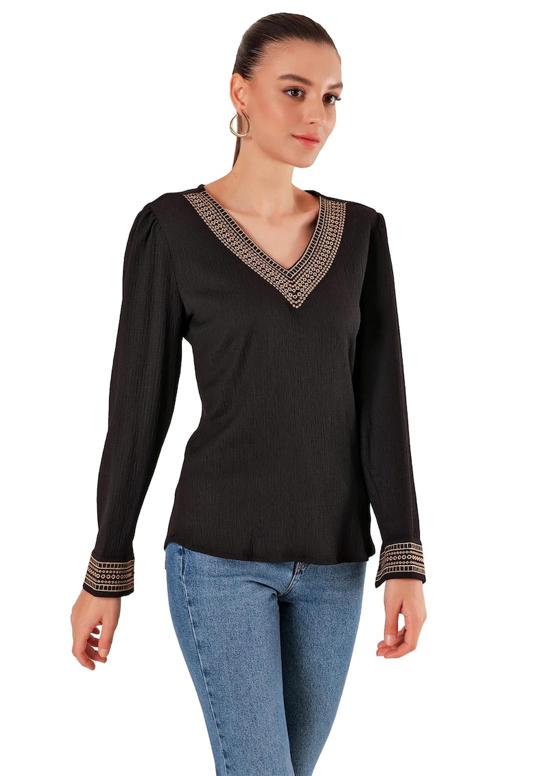 Bluza pentru dama - HiCCUP - Negru - Poliester/Lycra