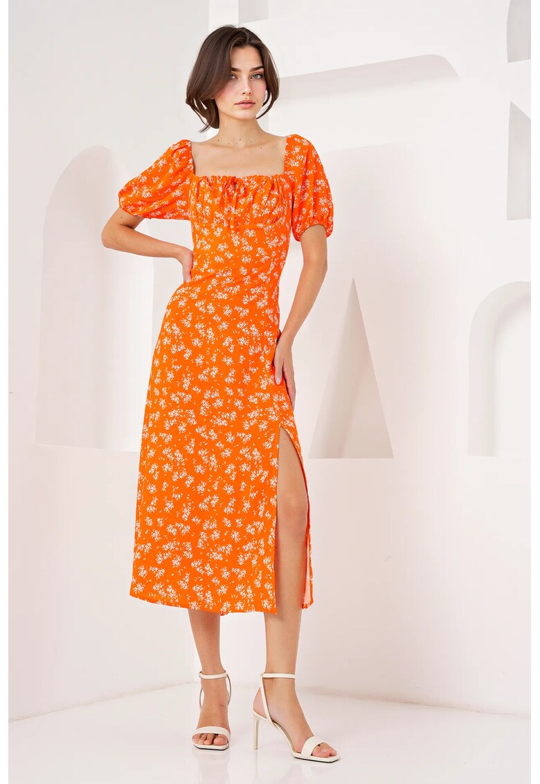 Rochie portocalie HiCCUP cu funda - Portocaliu