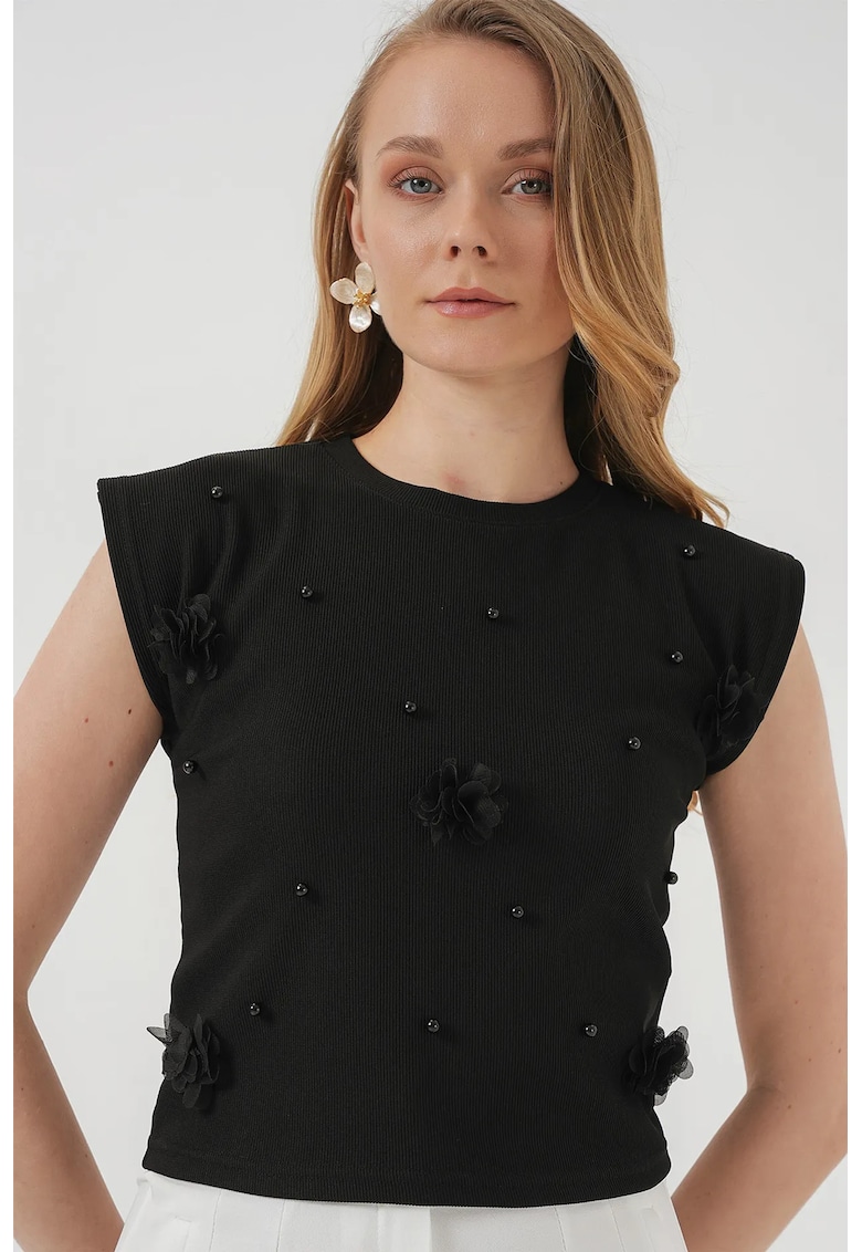 Top dama - HiCCUP - Poliester - Negru