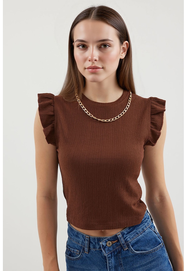 Bluza pentru dama - HiCCUP - Maro - Jerseu