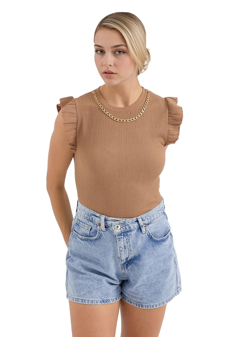 Tricou dama - HiCCUP - Poliester/Lycra -Maro - Maro deschis