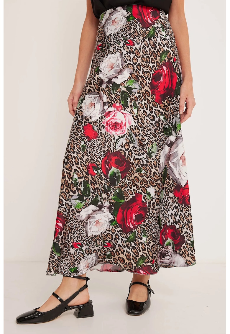 Fusta maxi - HiCCUP - poliester - multicolor - cu captuseala