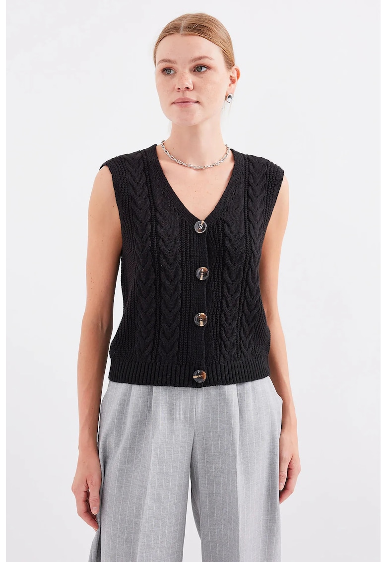 Vesta scurta - HiCUPP - Jerseu - Negru -