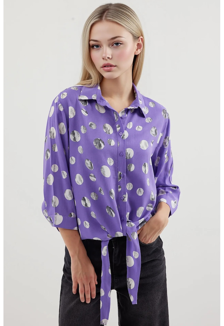 Camasa dama - BDART - din viscoza - cu imprimeu - violet