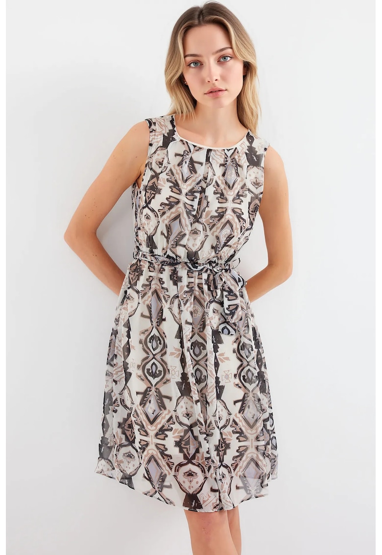 Rochie mini dama HiCCUP - decolteu rotund - poliester - Negru