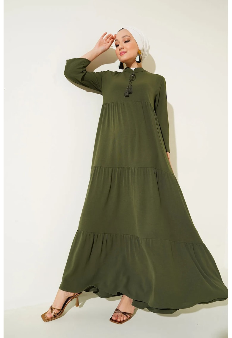 Rochie maxi dama - HiCCUP - poliester/lycra - verde