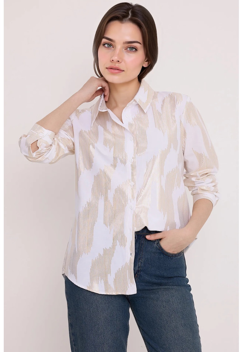 Camasa dama din crep BDART - poliester - natur