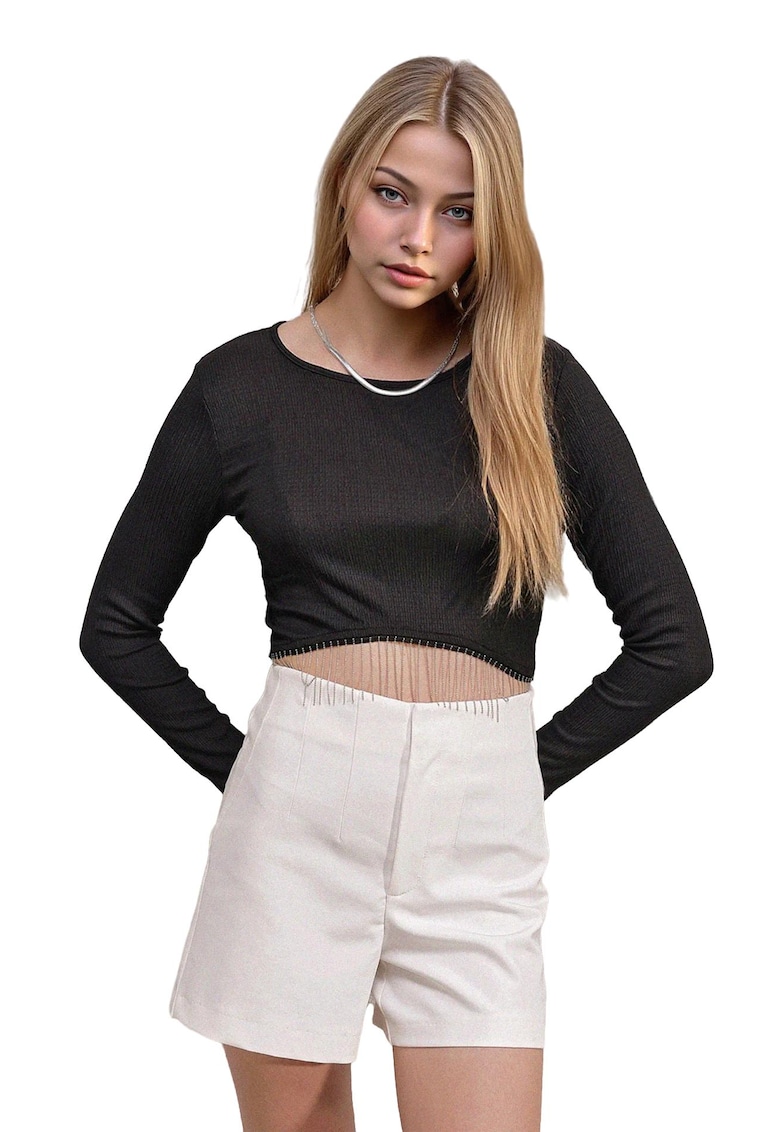 Bluza pentru dama - HiCCUP - Negru - Poliester/Elastan