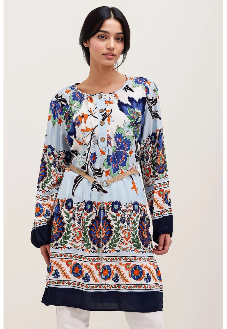 Rochie mini dama HiCCUP multicolor - Bleumarin