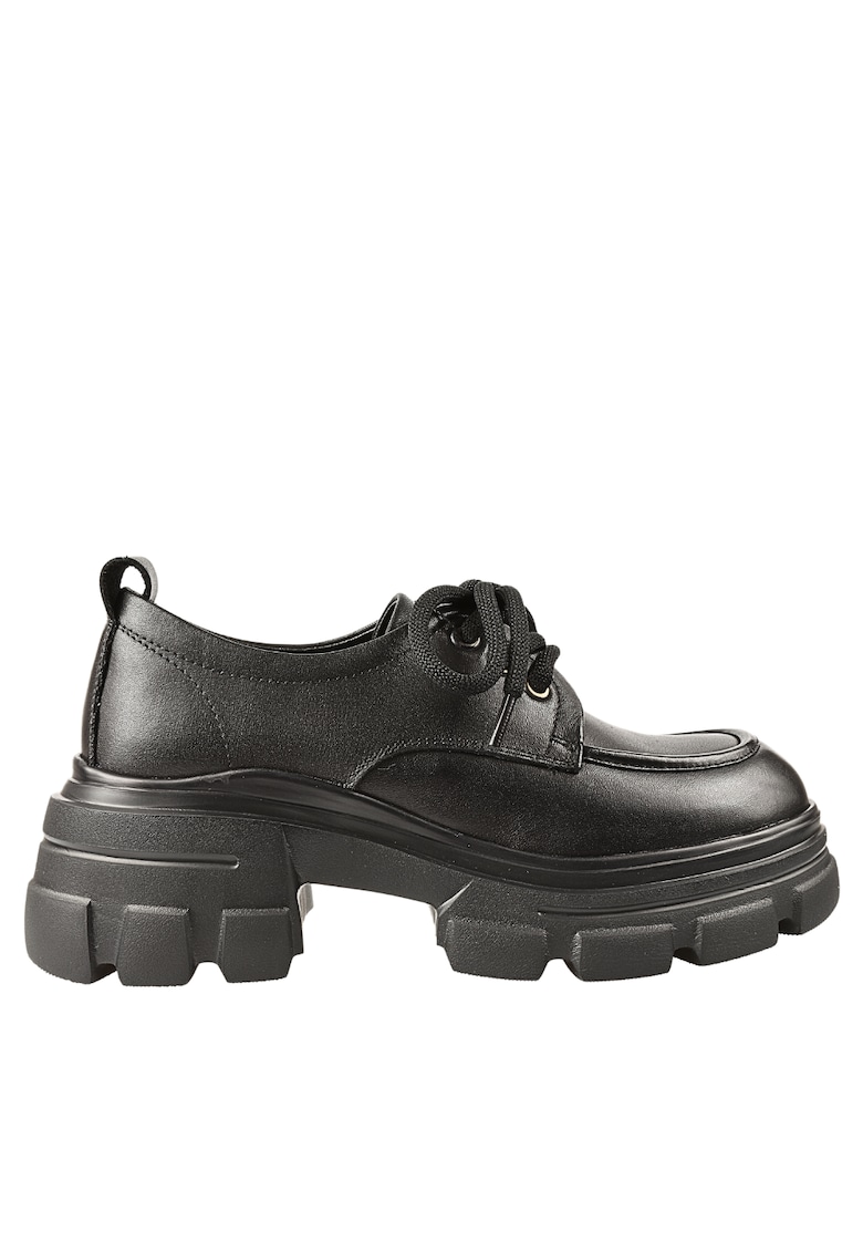 Pantofi casual - dama -  KM 1606 negru - piele naturala