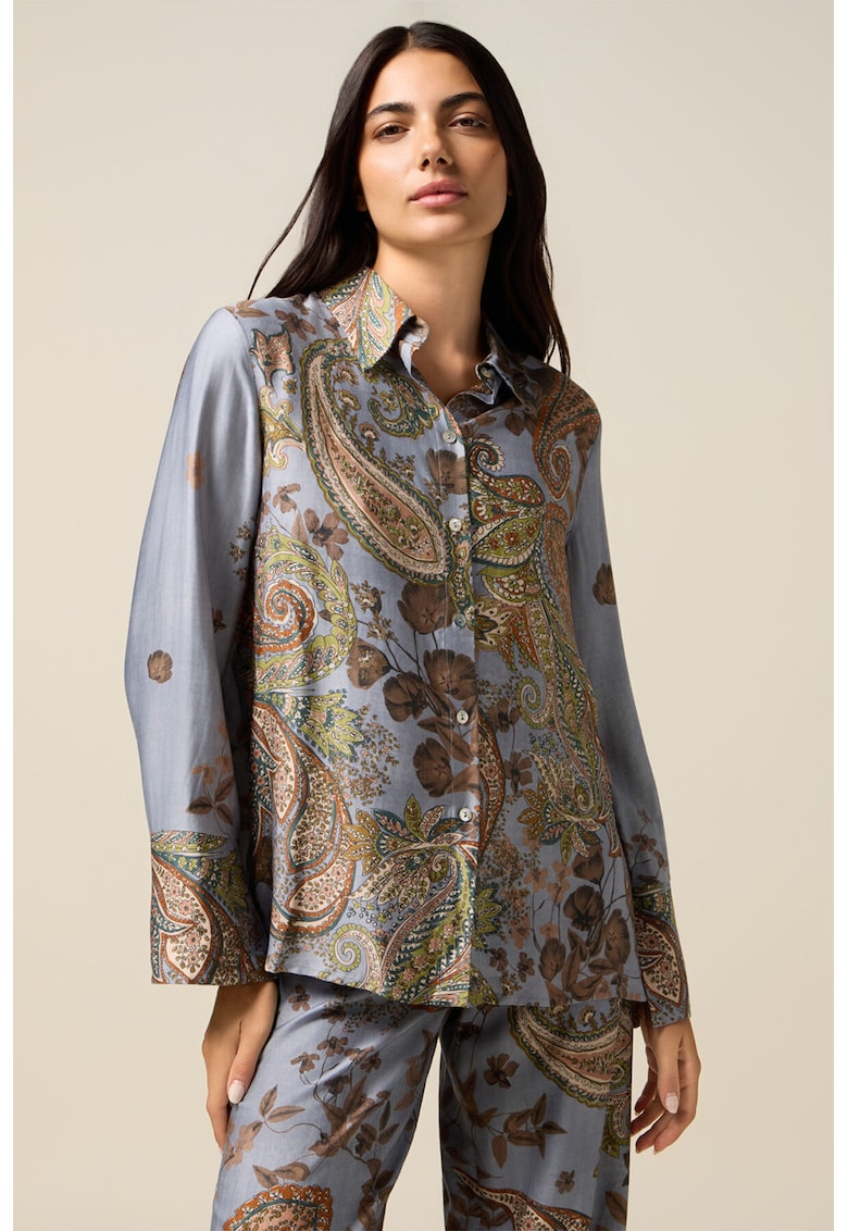 Camasa lejera cu imprimeu si maneci lungi