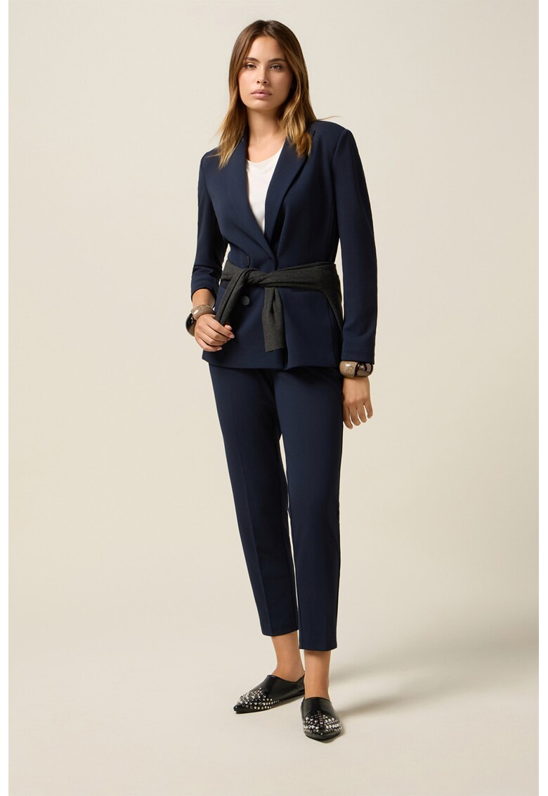 Pantaloni crop uni - Bleumarin