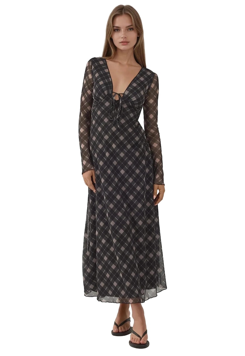 Rochie midi - Multicolor - Textil