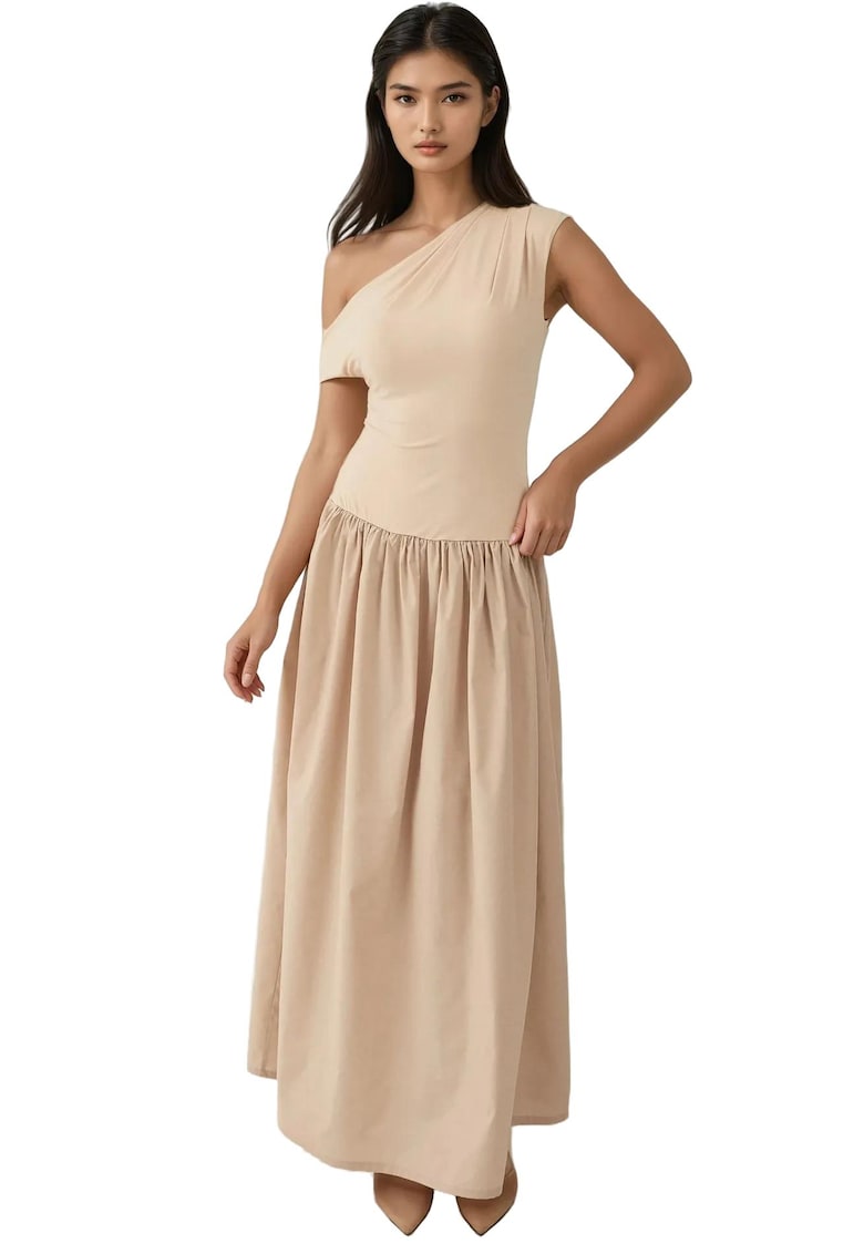 Rochie maxi - Bej - Textil