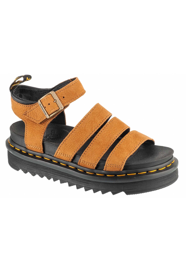 Sandale din piele nabuc cu talpa flatform Blaire