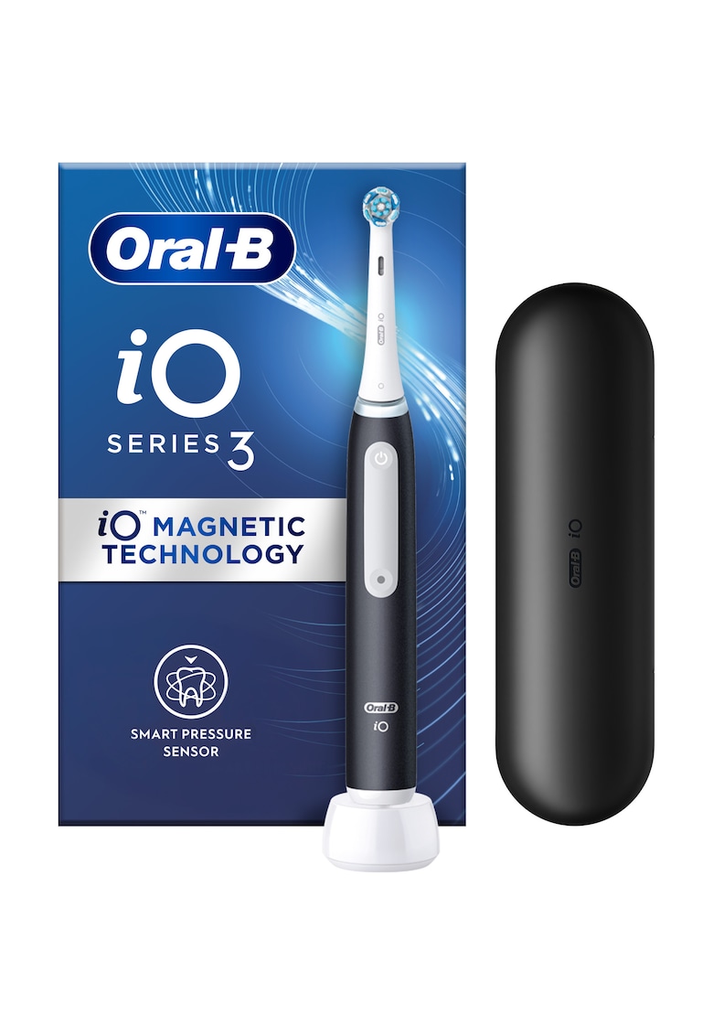 Periuta de dinti electrica iO 3 - 1 rezerva periuta de dinti electrica - 1 trusa de voiaj - Negru/Alb deschis