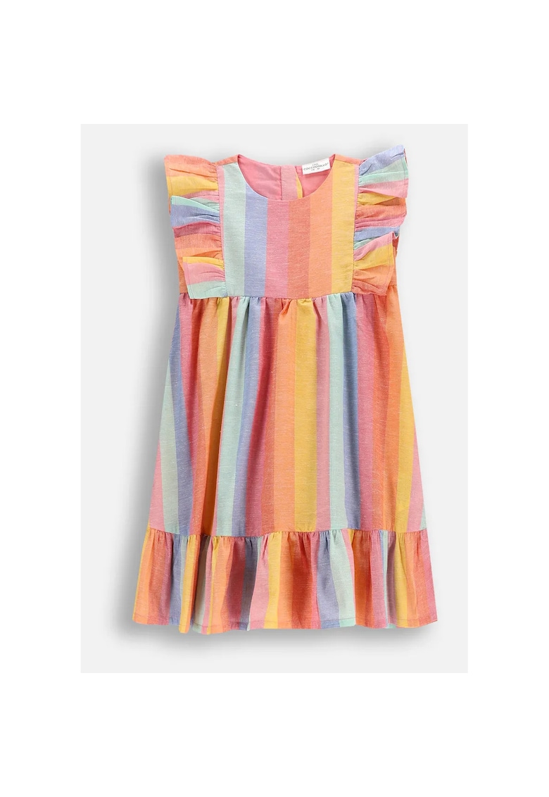 Rochie evazata cu imprimeu in dungi