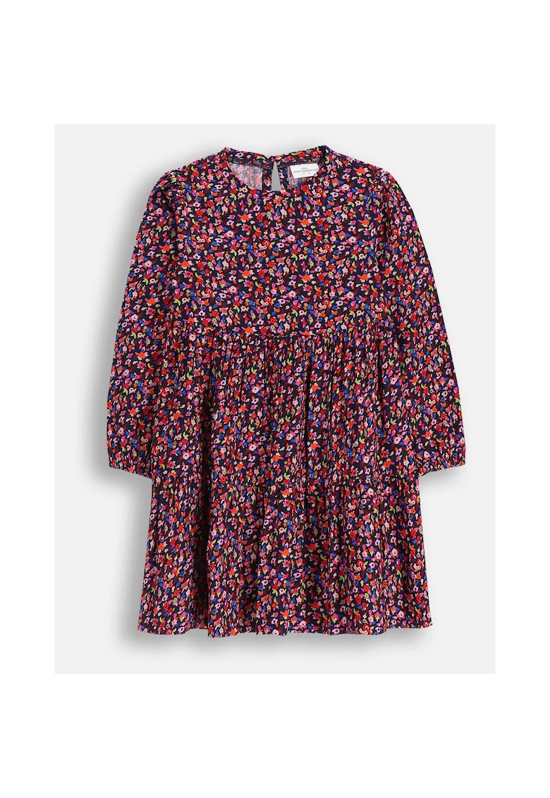 Rochie evazata cu imprimeu floral si imprimeu floral