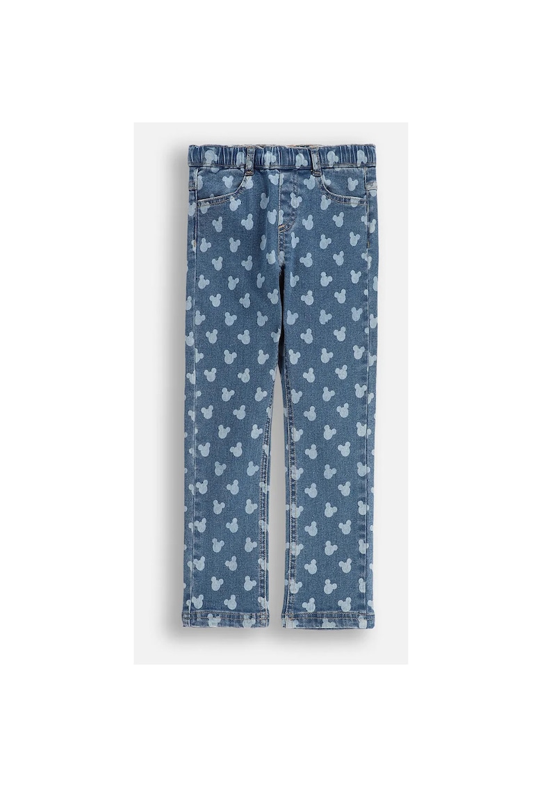Blugi slim fit cu imprimeu cu inimioare