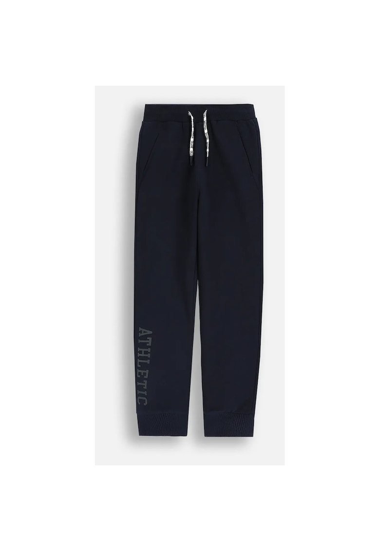 Pantaloni sport cu buzunare oblice si snur pentru ajustare