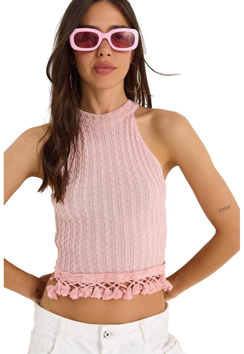 Top dama - Bumbac/Poliester - Roz -