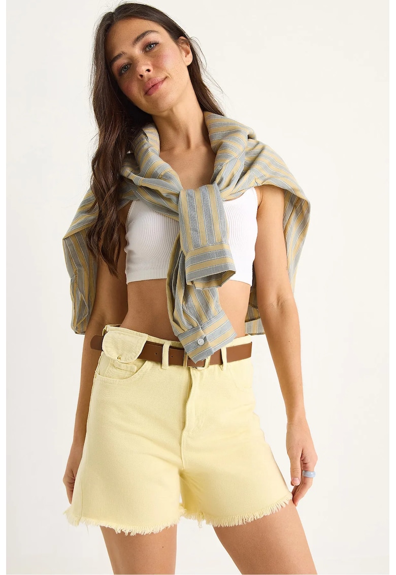 Pantaloni scurti Denim - Galben