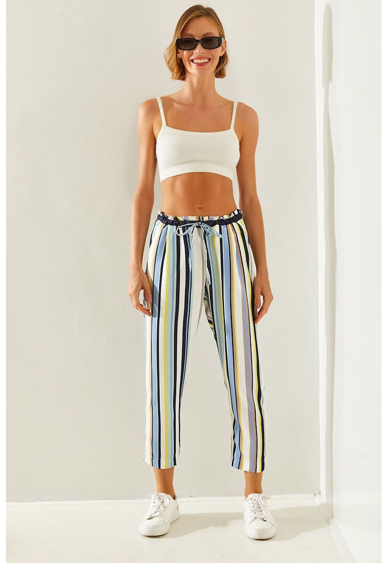 Pantaloni dama - HiCCUP - talie elastica - poliester-bumbac