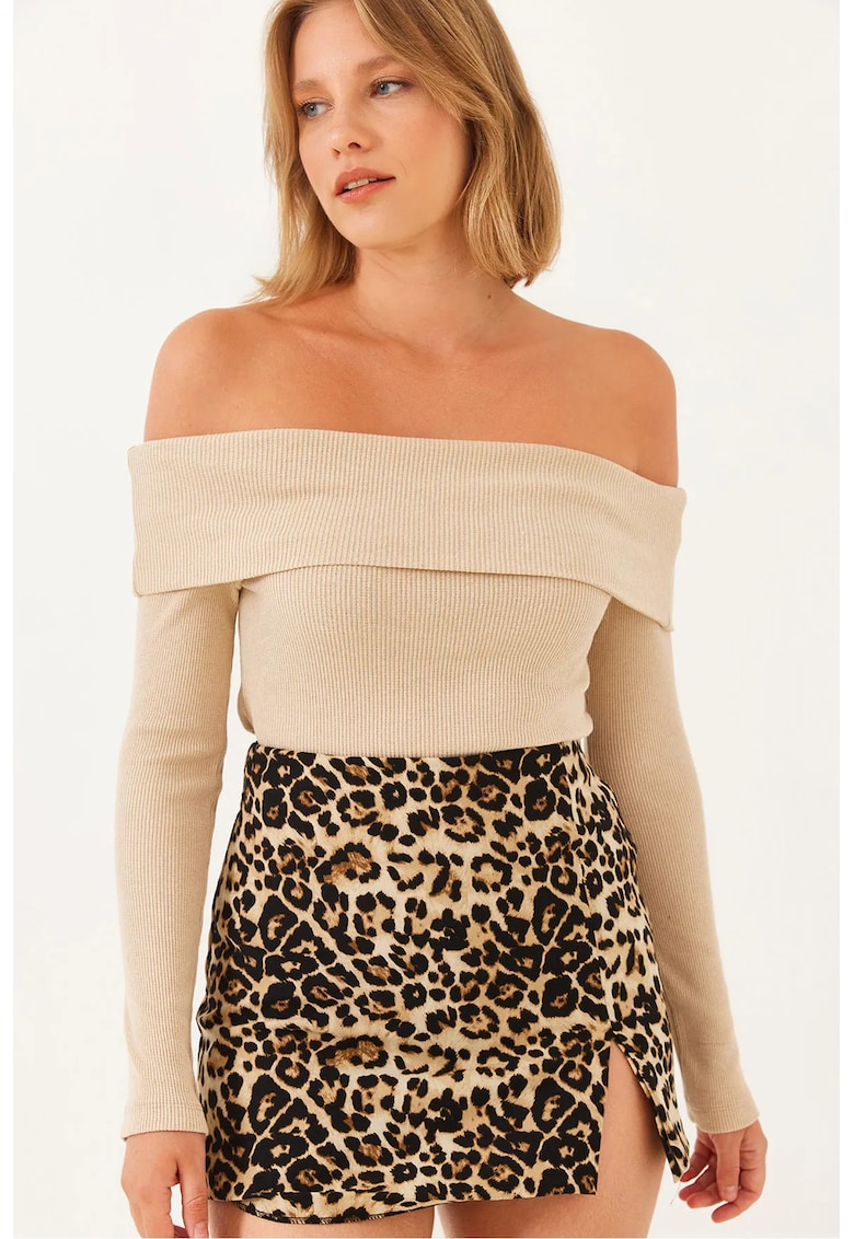 Bluza dama - HiCCUP - Bumbac/Lycra - Bej