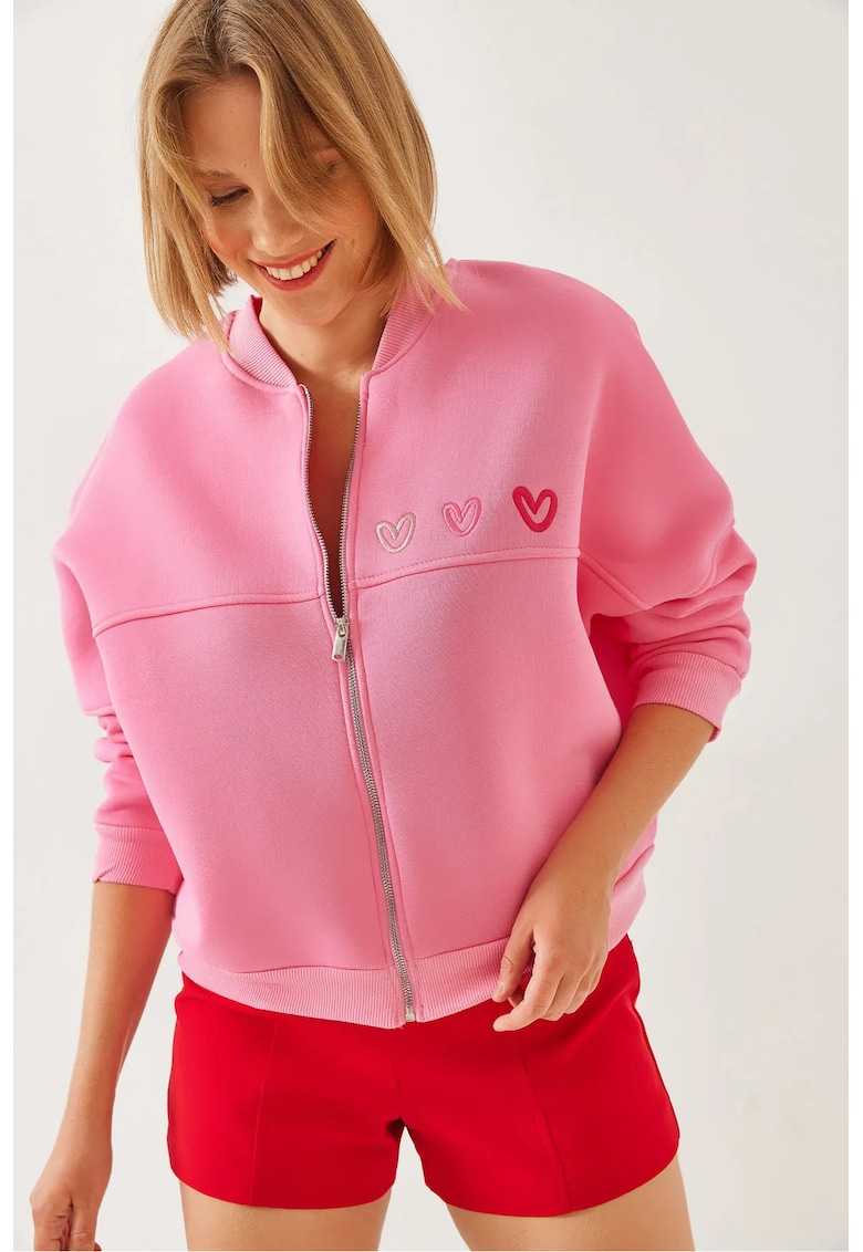 Hanorac dama - roz - poliester