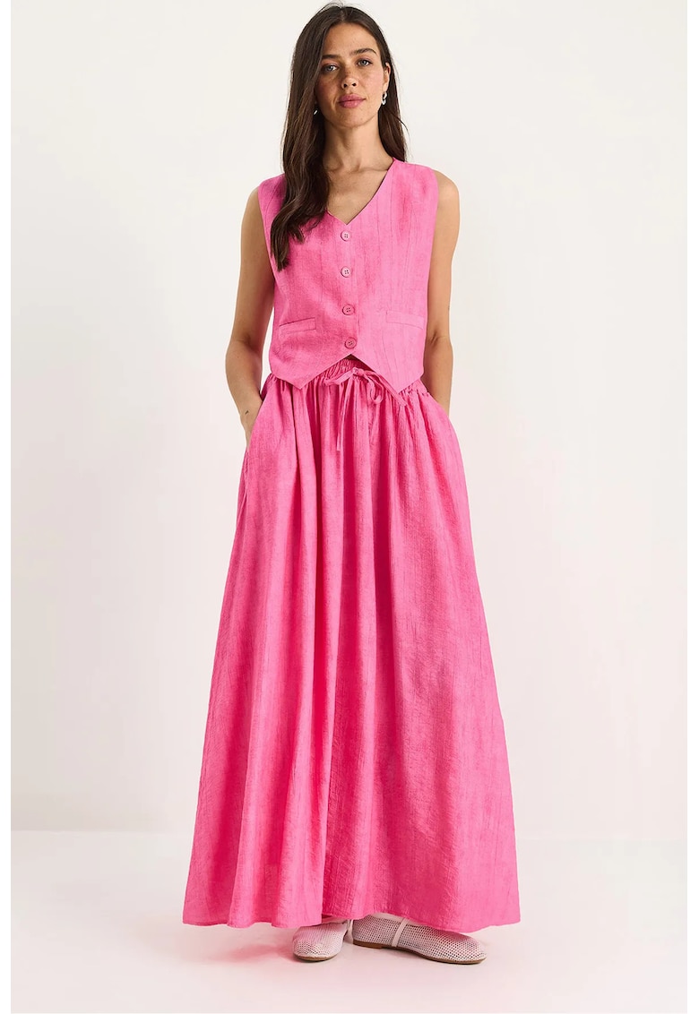 Compleu dama - doua piese - rayon/poliester/nylon - roz