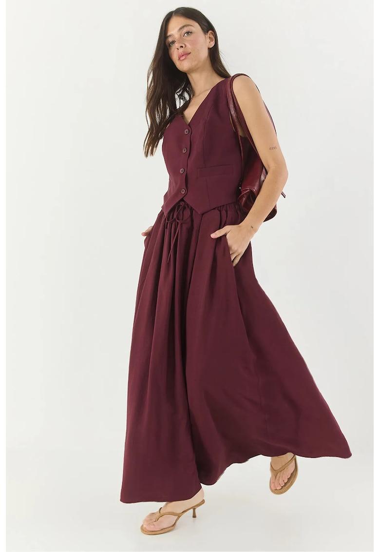 Compleu dama - doua piese - HiCCUP - rayon/poliester/nylon - rosu