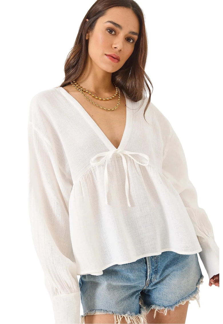 Bluza pentru dama - Alb - Bumbac