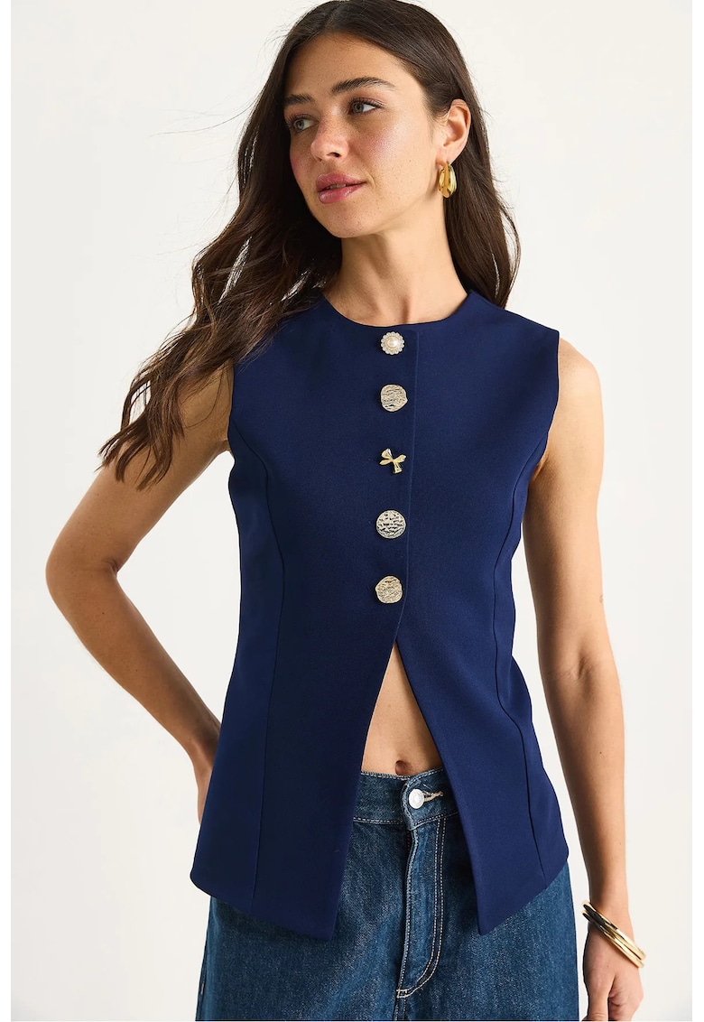 Vesta - Textil - Albastru inchis