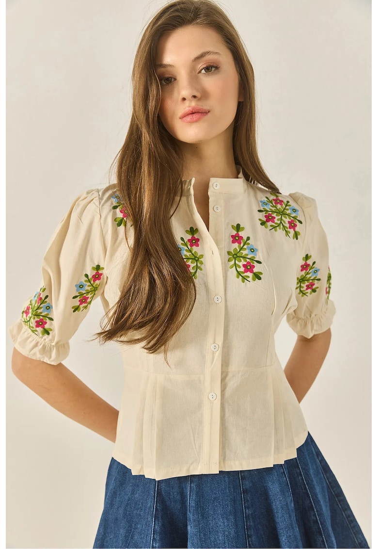 Camasa din poplin de bumbac - natural