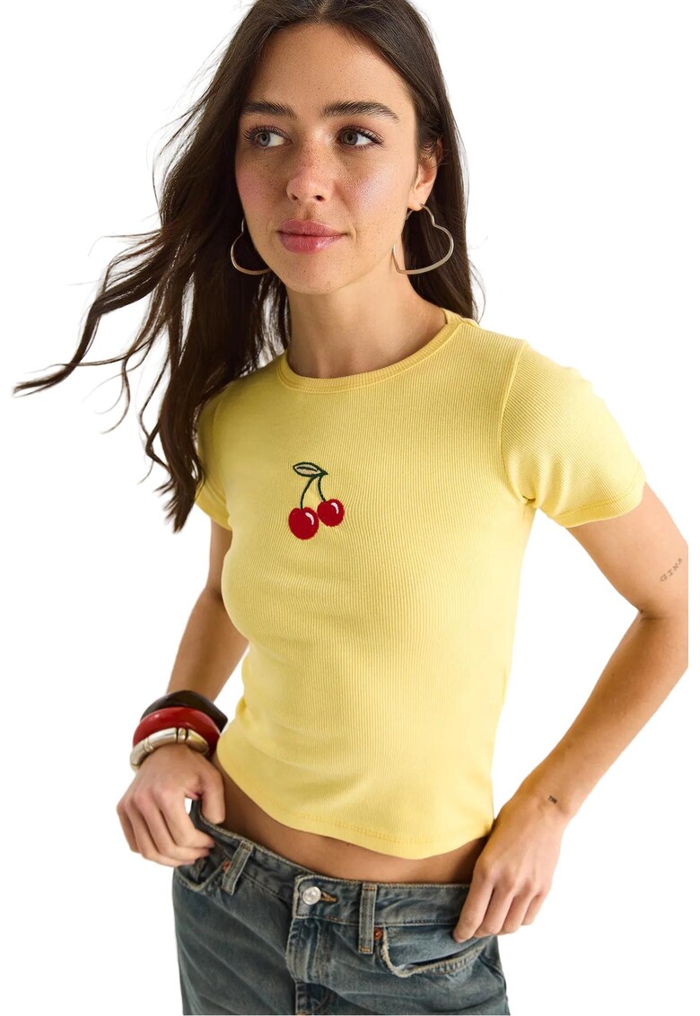 Tricou dama - Bumbac/Poliester - Galben