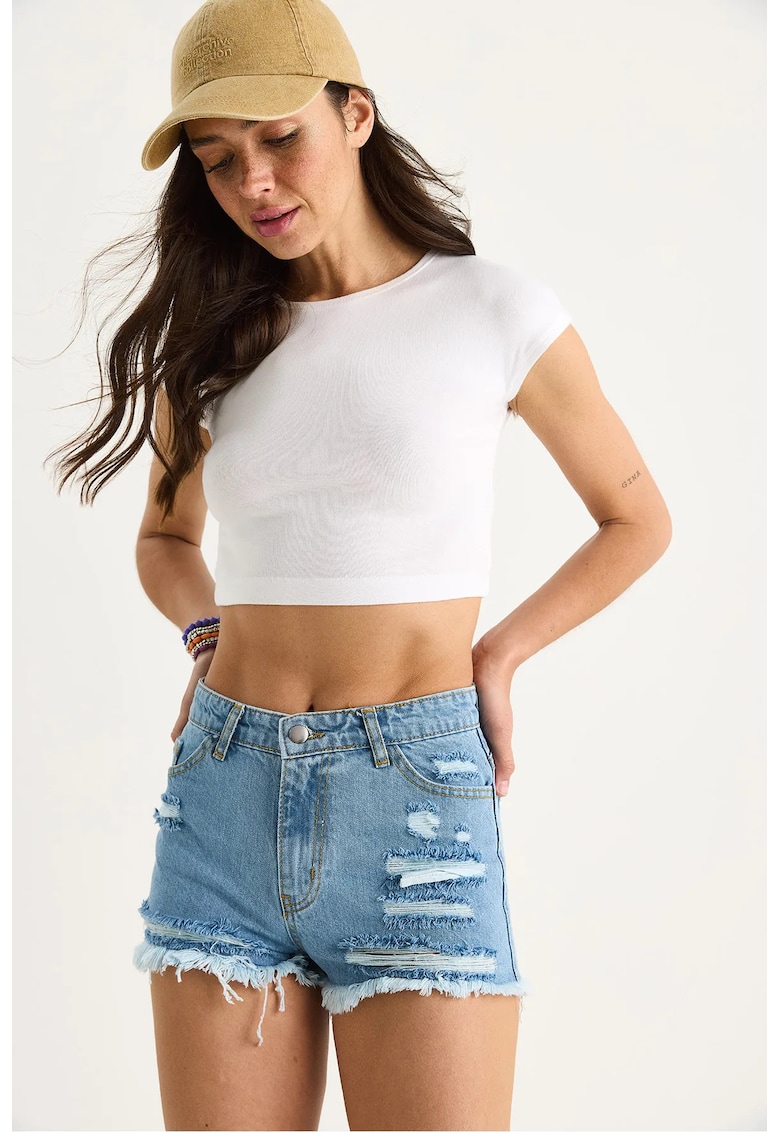 Pantaloni scurti din denim - albastru