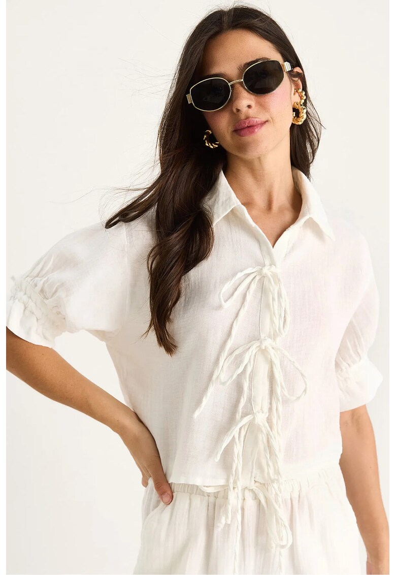 Top dama - HiCCUP - Textil - Alb