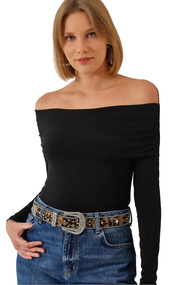 Bluza dama - HiCCUP - Poliester/Elastan - Negru