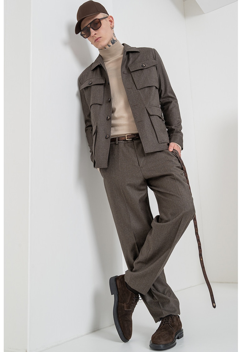 Jacheta din amestec de lana cu nasturi