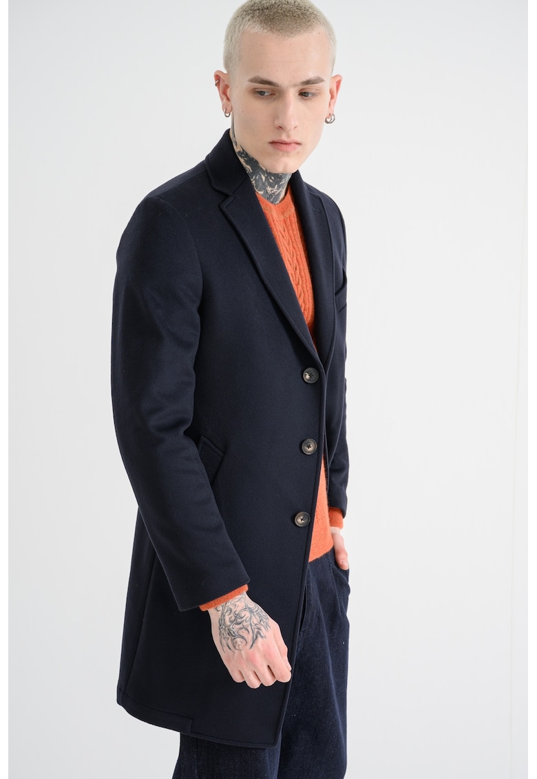 Palton din amestec de lana virgina