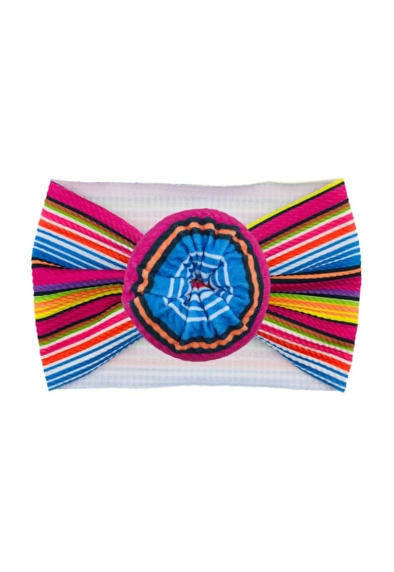 Bentita lata Model 18 AL 18566 cu imprimeu - Fete - Textil - 6-12 luni - Multicolor