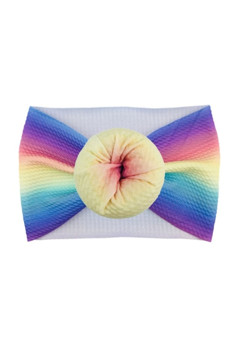 Bentita lata Model 16 AL 18566 cu imprimeu - Fete - Textil - 6-12 luni - Multicolor